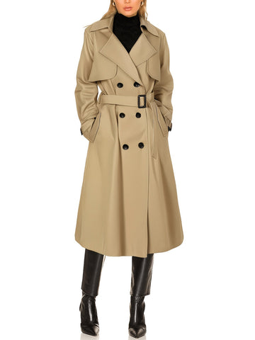 Elvayn | Women’s Elegant Longline Office Trench Coat