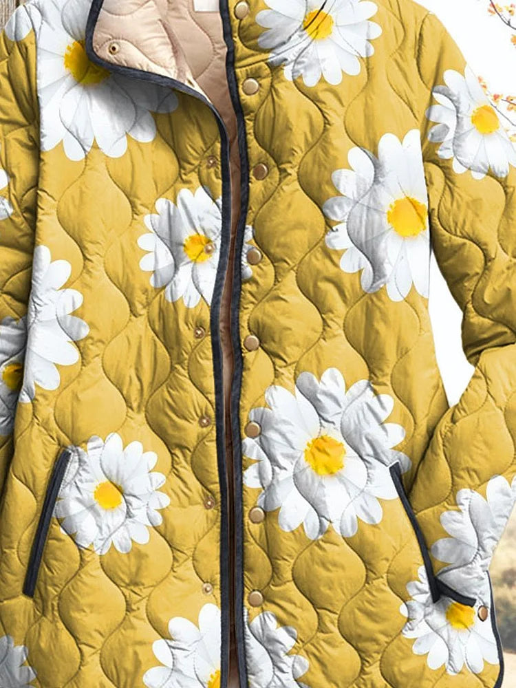 Elvayn | Charming Daisy Pattern Women's Jacket