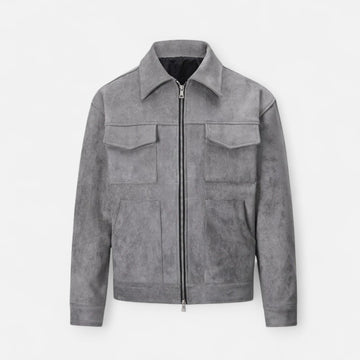 Elvayn | Men’s Loose-Fit Suede Jacket