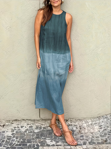 Elvayn | Color Block Midi Dress