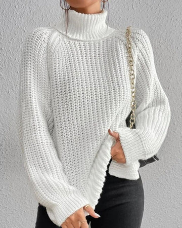 Elvayn | Women’s Winter Ribbed Turtleneck Sweater