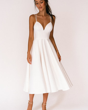 Elvayn | Women Wedding Guest Strappy Midi Dress