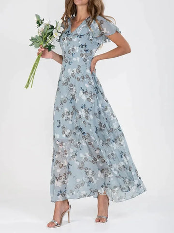 Elvayn | Bloom Breeze Floral Maxi Dress