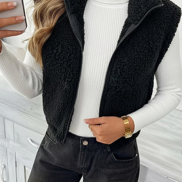 Delia™ | Sleeveless Teddy Fleece Vest