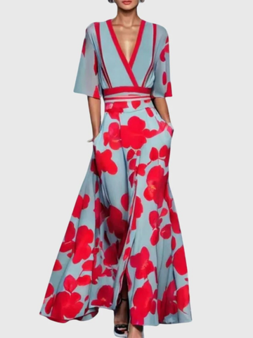 Elvayn | Spring Elegant Floral Dress