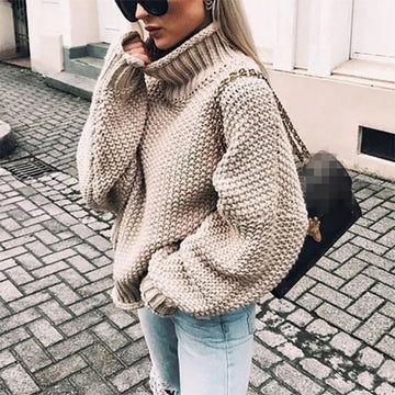 Elvayn | Women’s Chunky Knit Turtleneck Sweater