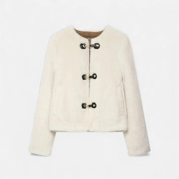 Elvayn | Women’s Faux Fur Toggle Button Jacket
