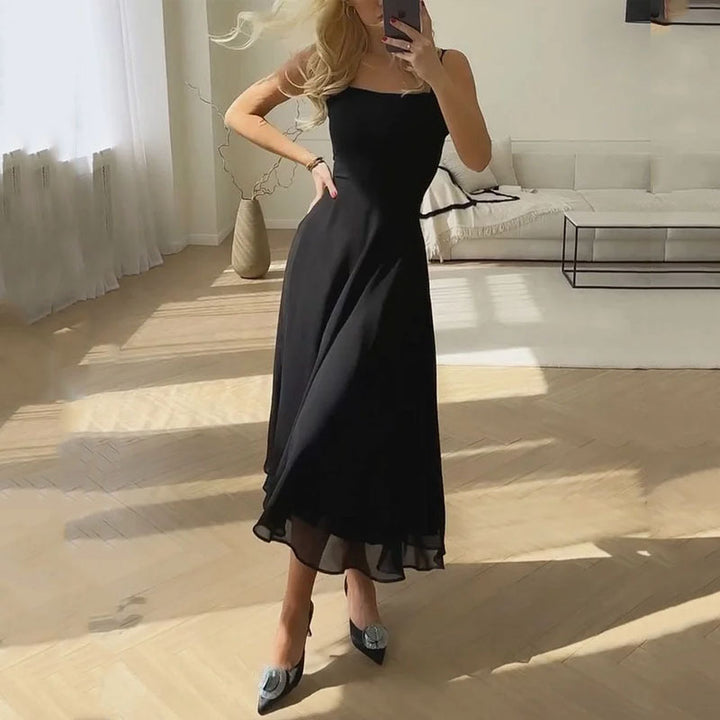 Elvayn | Women Wedding Guest Square Midi Dress