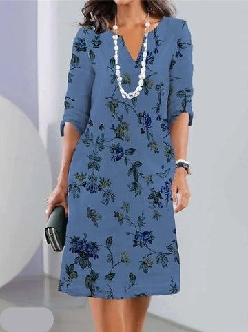 Elvayn | Layered Floral Midi Dress