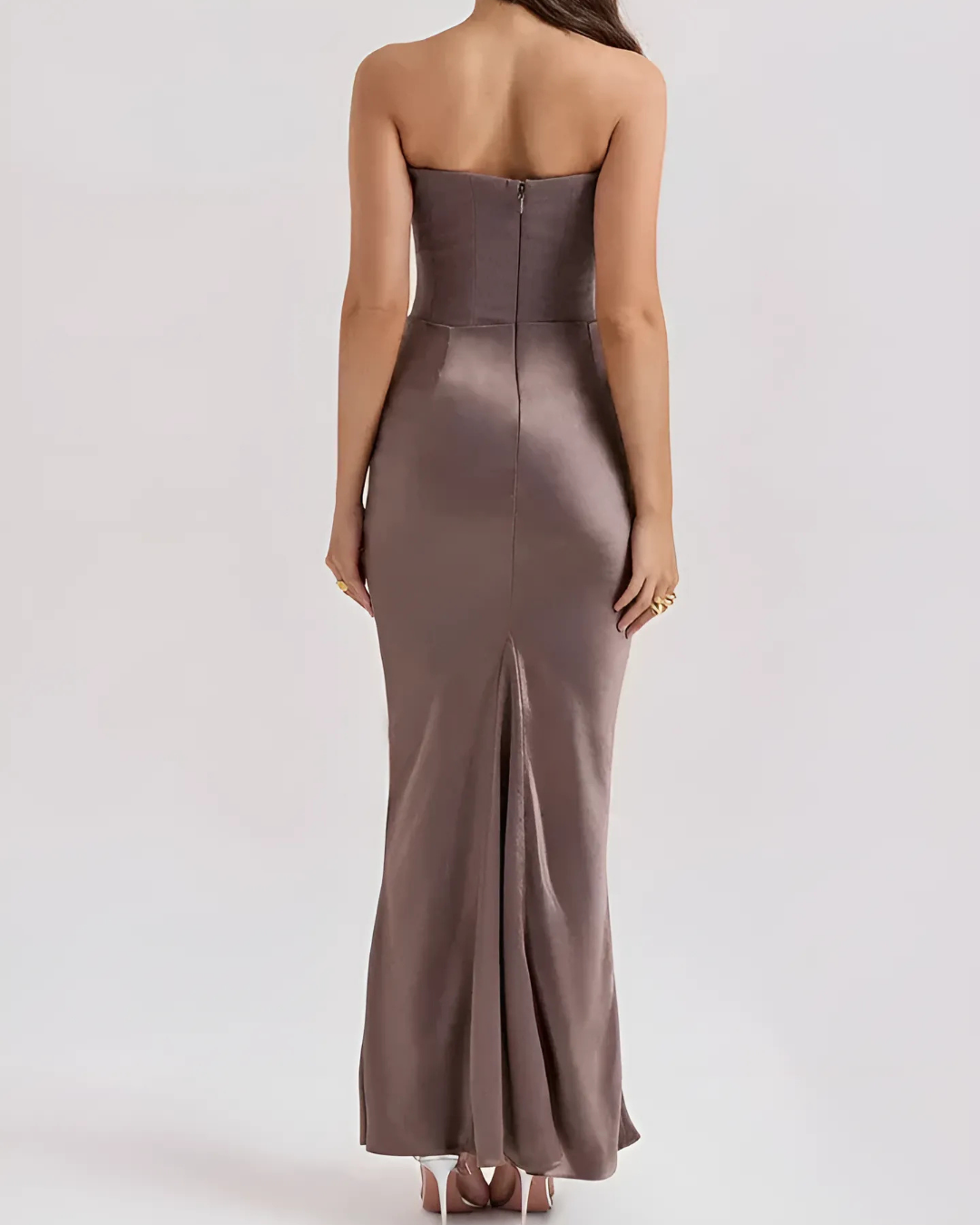 Elvayn | Women Wedding Guest Draped Maxi Dress