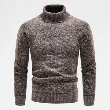 Elvayn | Men’s Knitted Turtleneck Sweater – Thick Winter Warmth