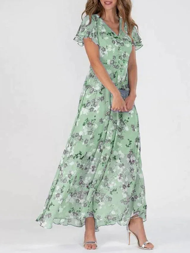 Elvayn | Bloom Breeze Floral Maxi Dress