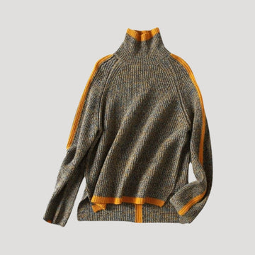 Elvayn | Women’s Spring Ribbed Turtleneck Knit Sweater