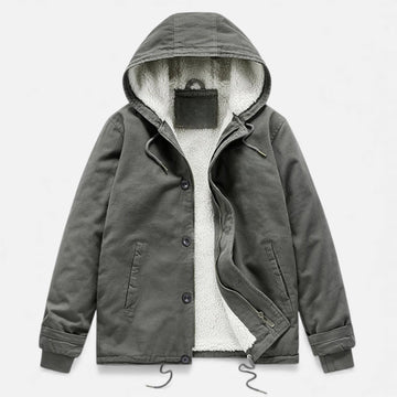 Elvayn| Men’s Lamb Fleece Hooded Winter Coat