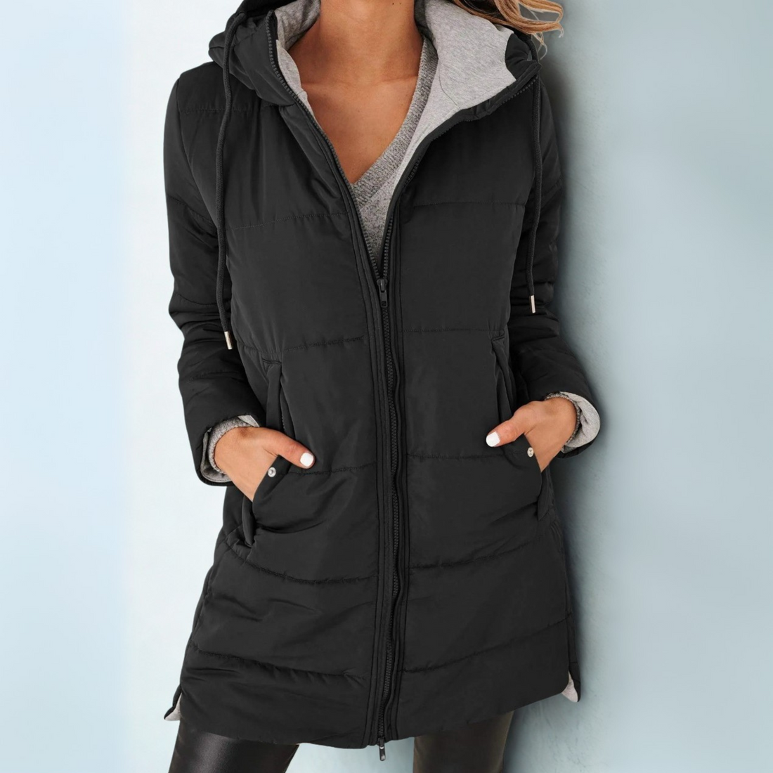 Elvayn - Casual Hooded Puffer Down Jacket