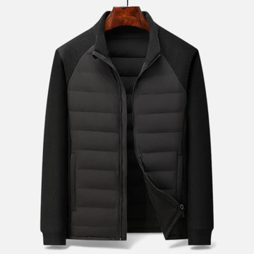 Elvayn | Men’s Quilted Down Jacket with Stand-Up Collar