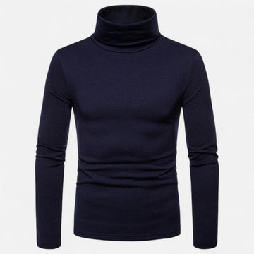 Elvayn | Men’s Slim Fit Turtleneck Sweater – Autumn Winter Stretch