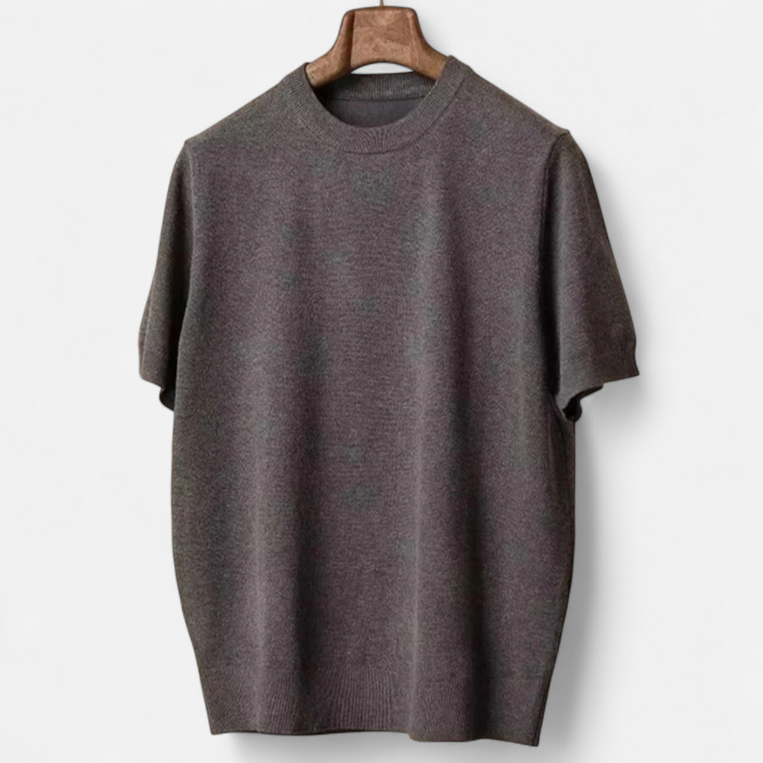 Elvayn | Men’s Slim-Fit Knitted T-Shirt