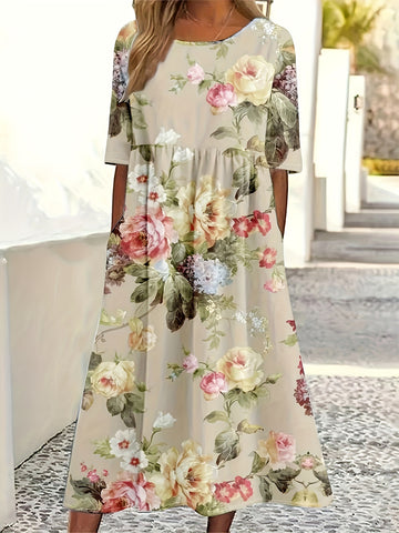 Elvayn | Floral Casual Summer Dress