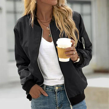 Elvayn | Women’s Casual Zip Up Bomber Jacket