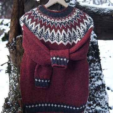 Elvayn | Women's Elegant and Comfortable Jacquard Sweater