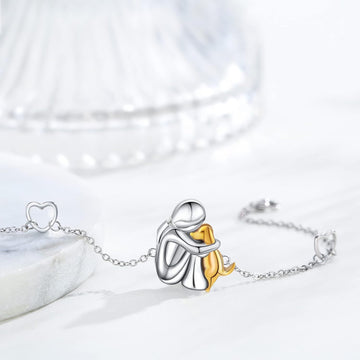 Luna™ | Pet Bond Silver Embrace Bracelet