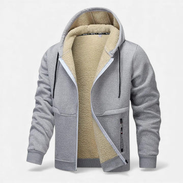 Elvayn | Men’s Fleece-Lined Winter Hoodie Jacket