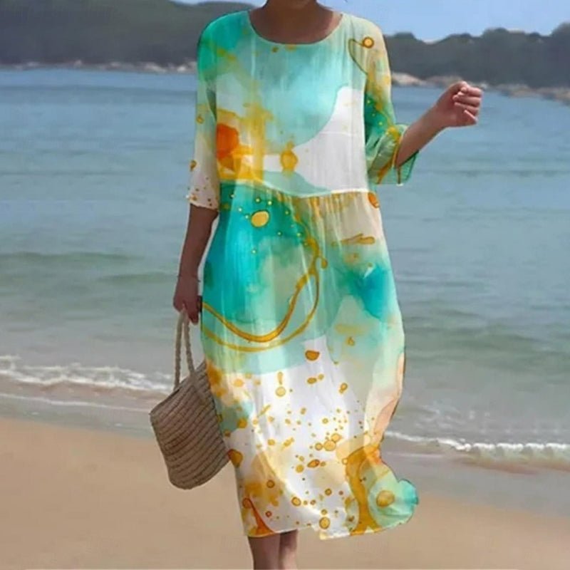 Elvayn | Sunset Floral Summer Dress