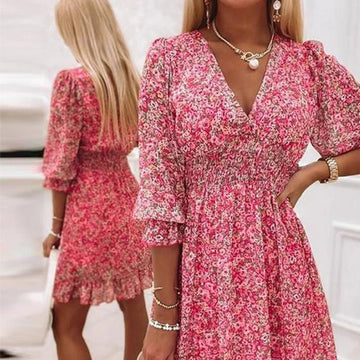 Elvayn | Spring Floral Elegant Dress