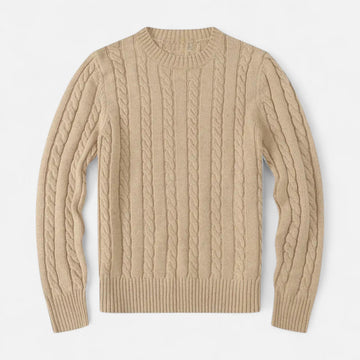 Elvayn | Men’s Cotton Blend Sweater – Timeless Round Neck Style