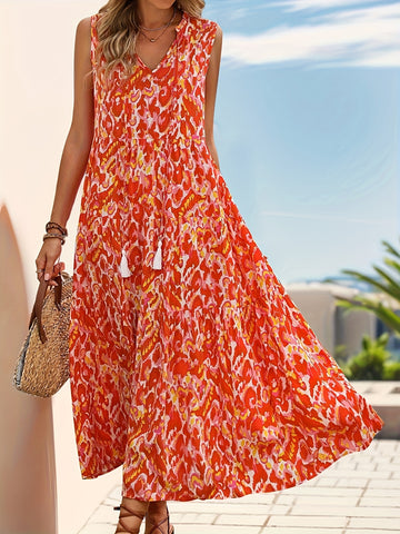 Elvayn | Bohemian Tassel Summer Dress
