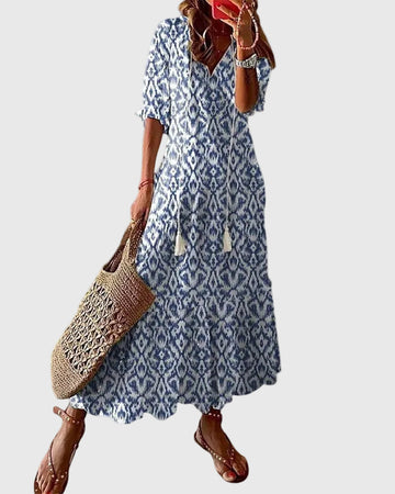 Elvayn | Vintage Boho Summer Maxi Dress