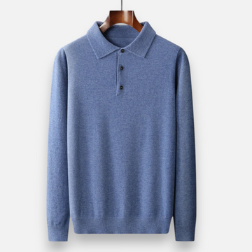 Elvayn | Men’s Merino Wool Polo Sweater