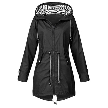 Elvayn | Women’s Casual Hooded Lightweight Raincoat