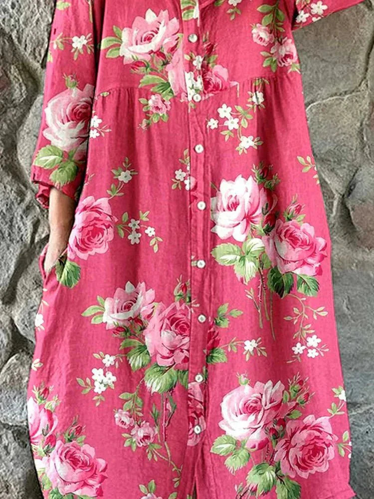 Elvayn | Artistic Floral Dress