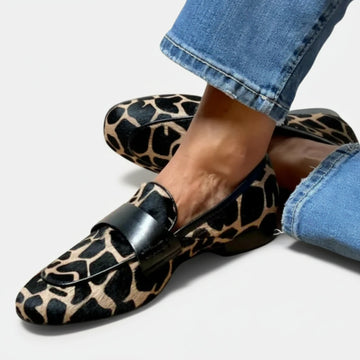 Chic animal print loafers for women