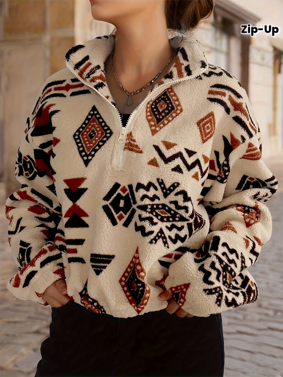 Ayana™ | Tribal Zip-Up Fleece