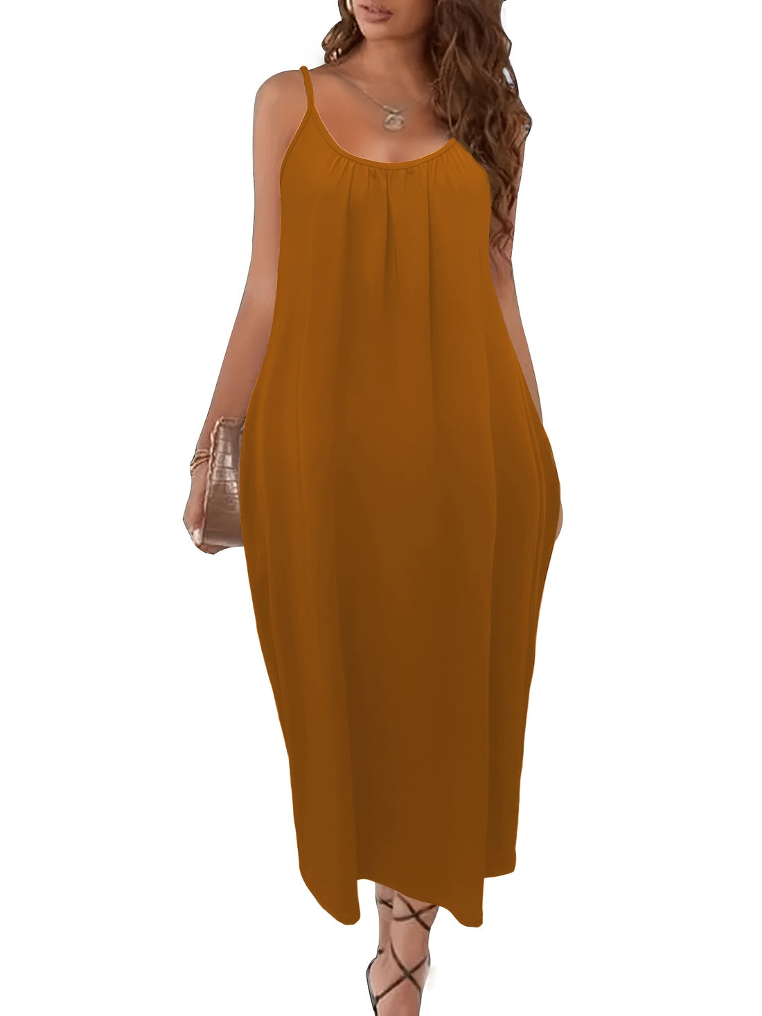 Elvayn | Spaghetti Strap Maxi Dress