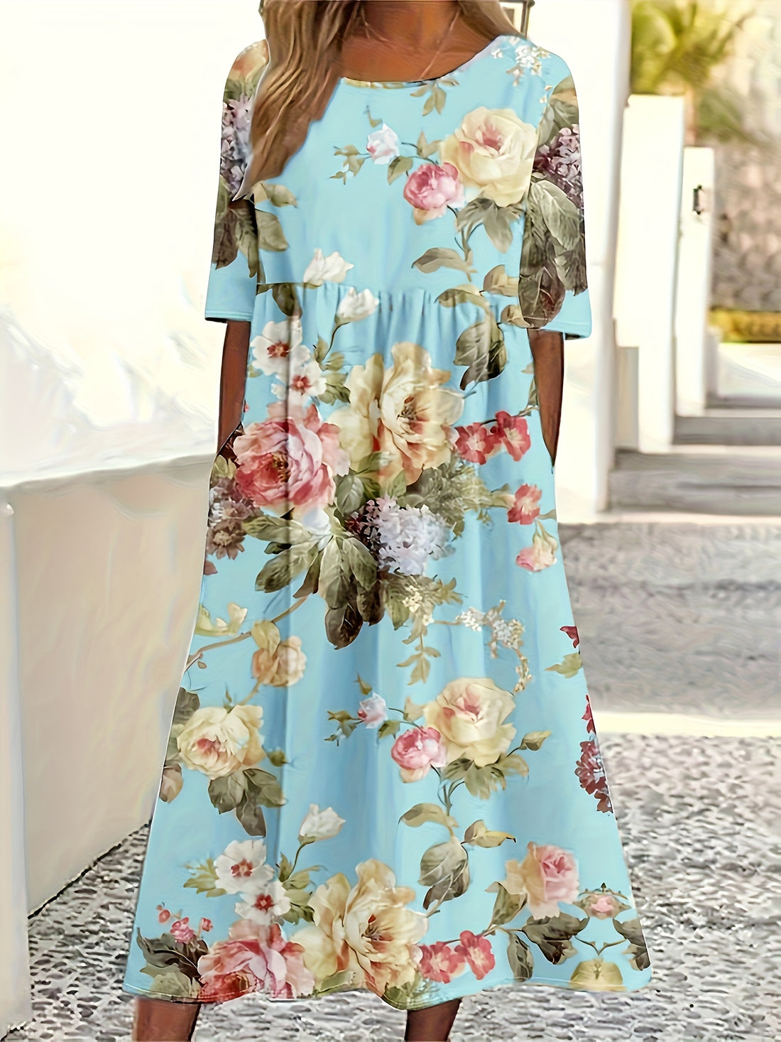 Elvayn | Floral Casual Summer Dress