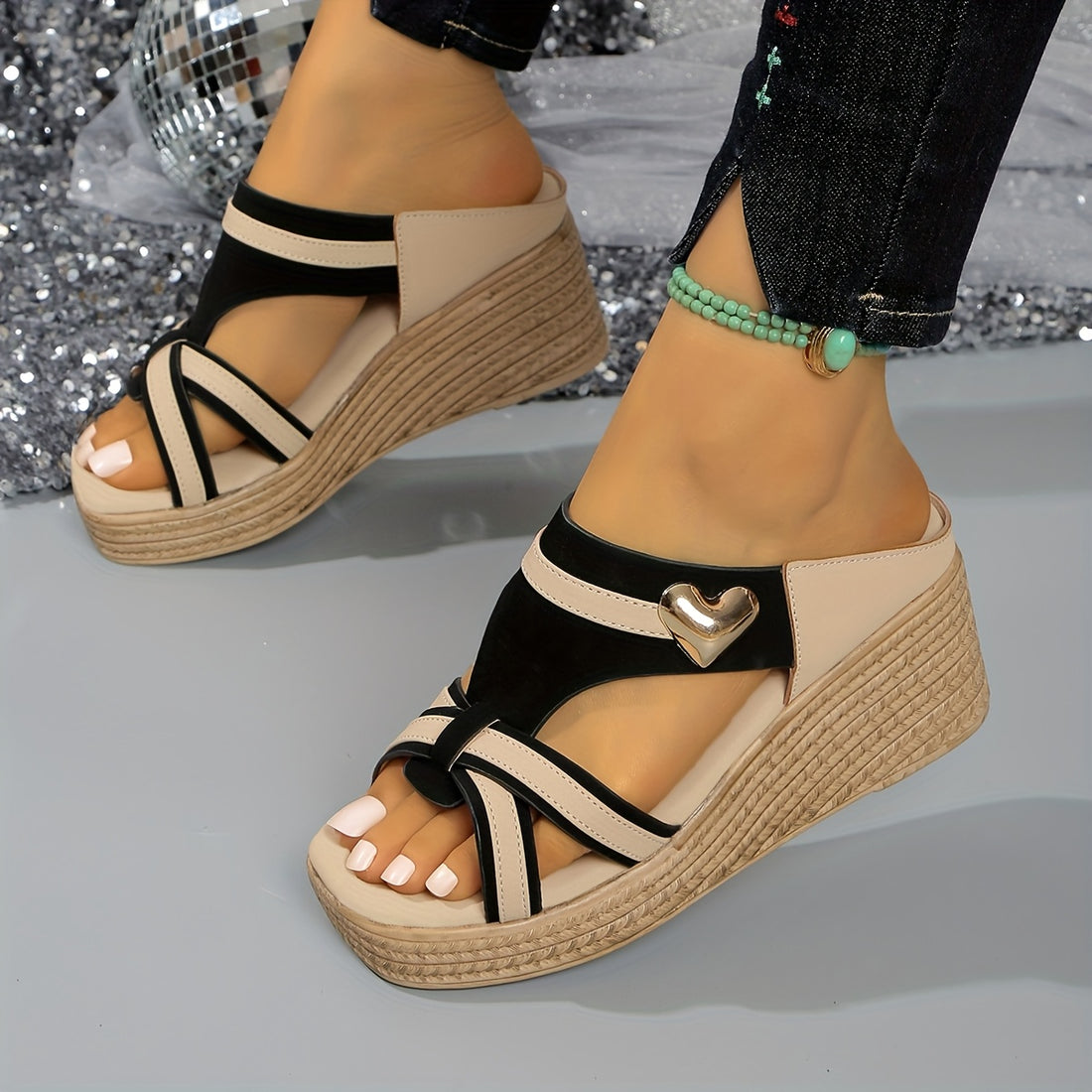 Elvayn | Heart Slide Slippers