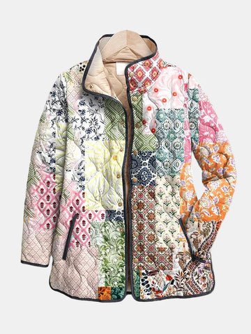 Suri | Casual Floral Print Quilted Jacket | 2025