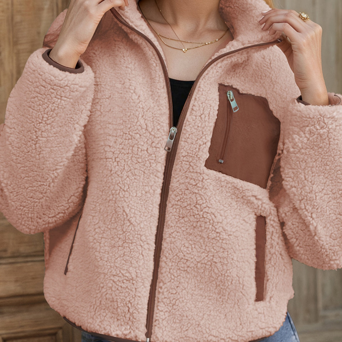 Raisa™ | Patchwork Zip-Up Fleece