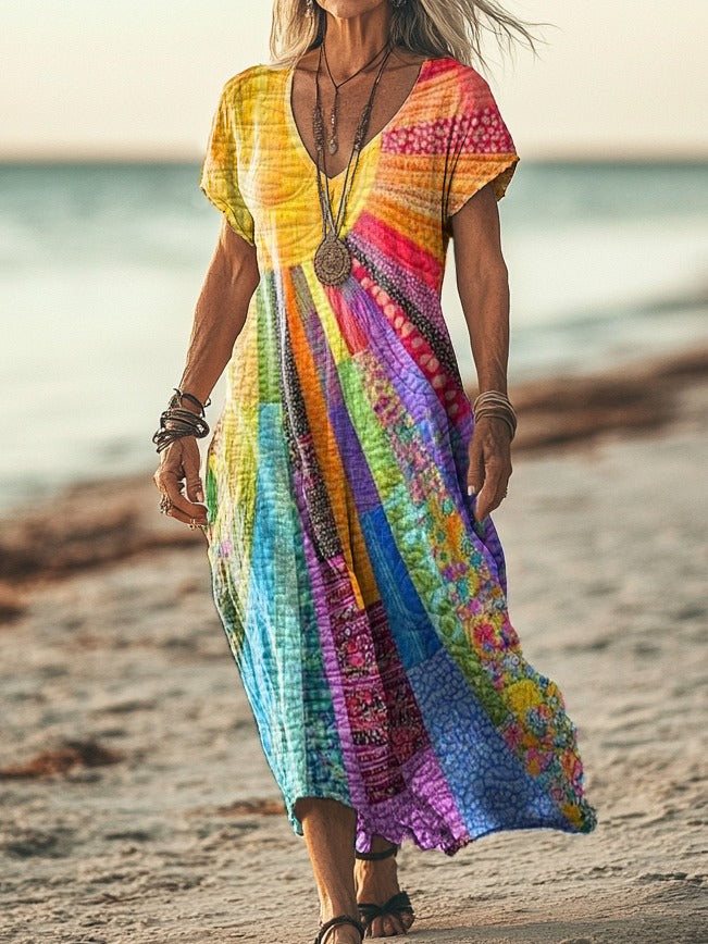 Elvayn | Bohemian Midi Dress