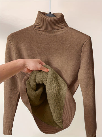 Elvayn | Soft Turtle Neck Pullover Jumper