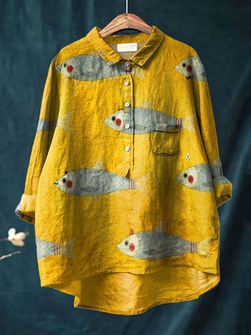 Ava | Playful Fish Shirt