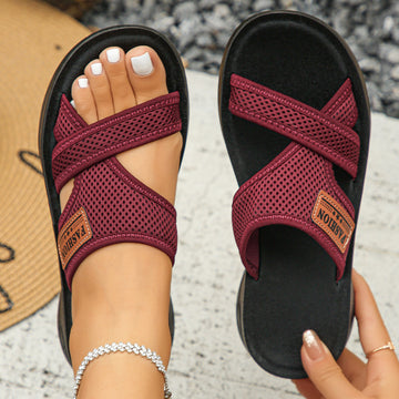 Elvayn | Peep Toe Slide Sandals