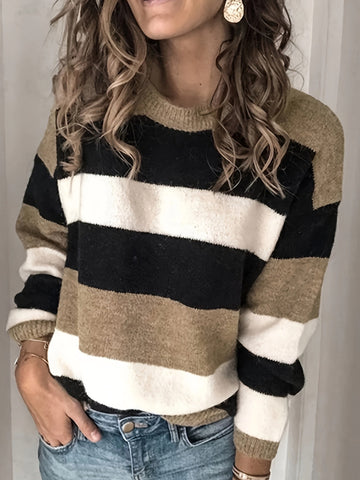 Elvayn | Striped Knit Sweater