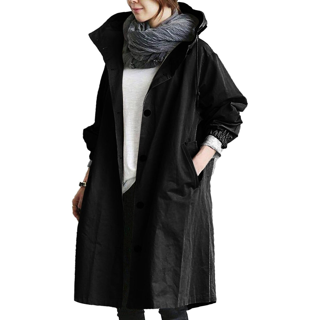 Elvayn | Women’s Casual Long Hooded Coat