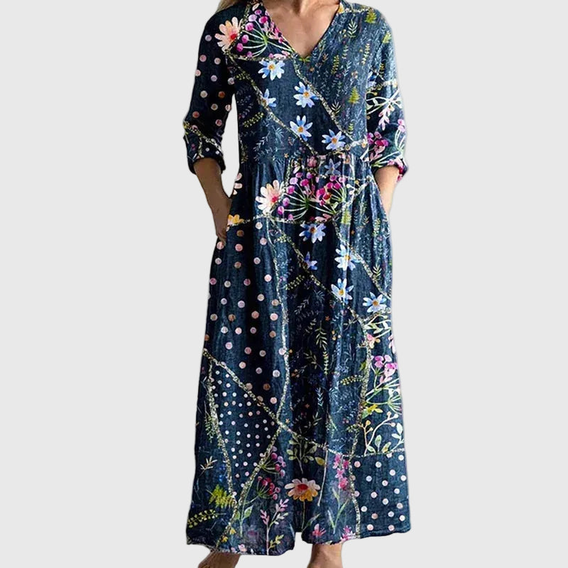 Elvayn | Graceful Flowing Evening Maxi Dress