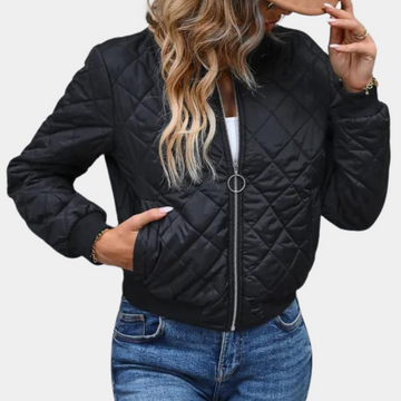 Elvayn | Women’s Quilted Zip-Up Bomber Jacket
